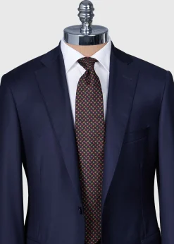 Paul Stuart Ties^Printed Silk Madder Tossed Pine Tie Grey