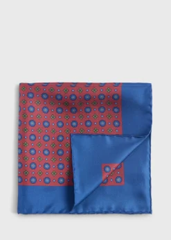 Paul Stuart Pocket Squares^Printed Silk Medallion Pocket Square Red