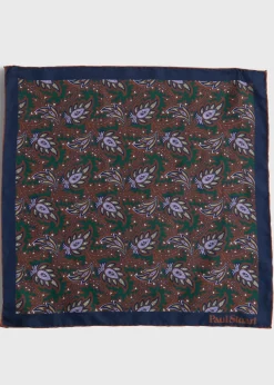 Paul Stuart Pocket Squares^Printed Silk Paisley Pocket Square Green