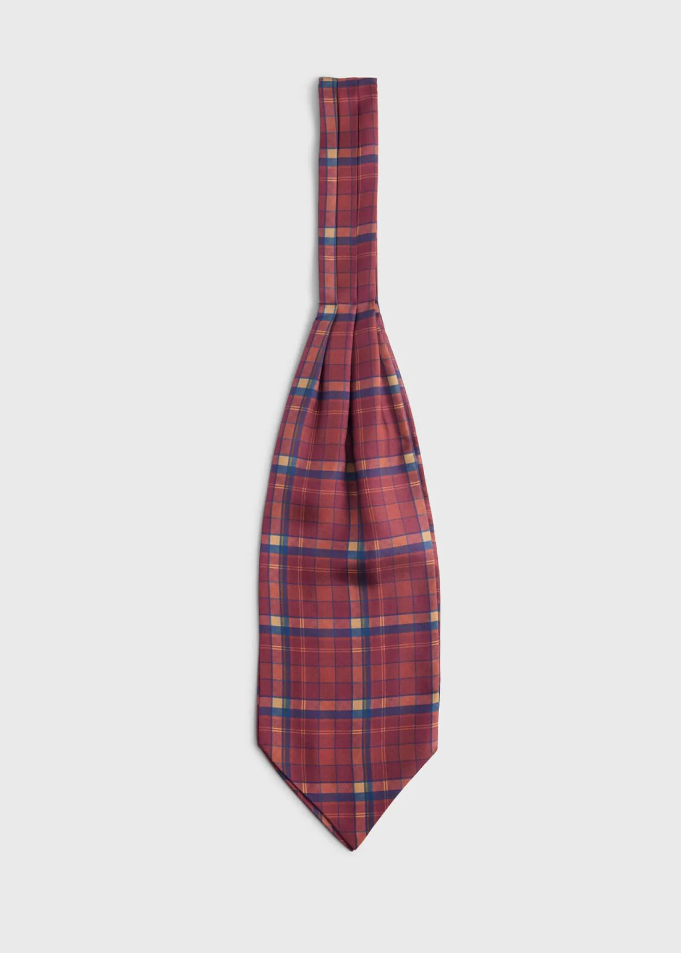 Paul Stuart Ties|Ascots^Printed Silk Plaid Ascot Red