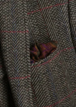 Paul Stuart Pocket Squares^Printed Wool Flannel Paisley Pocket Square Green