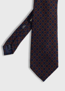 Paul Stuart Ties^Printed Wool Medallion Tie Purple