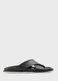 Paul Stuart Sandals^Punta Leather Slide Black