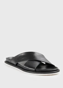 Paul Stuart Sandals^Punta Leather Slide Black