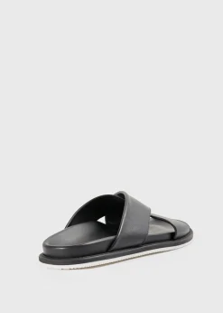 Paul Stuart Sandals^Punta Leather Slide Black