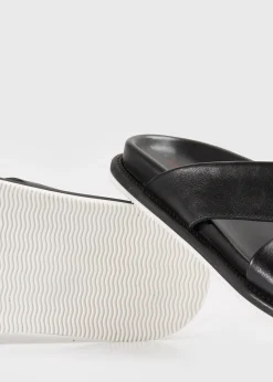Paul Stuart Sandals^Punta Leather Slide Black