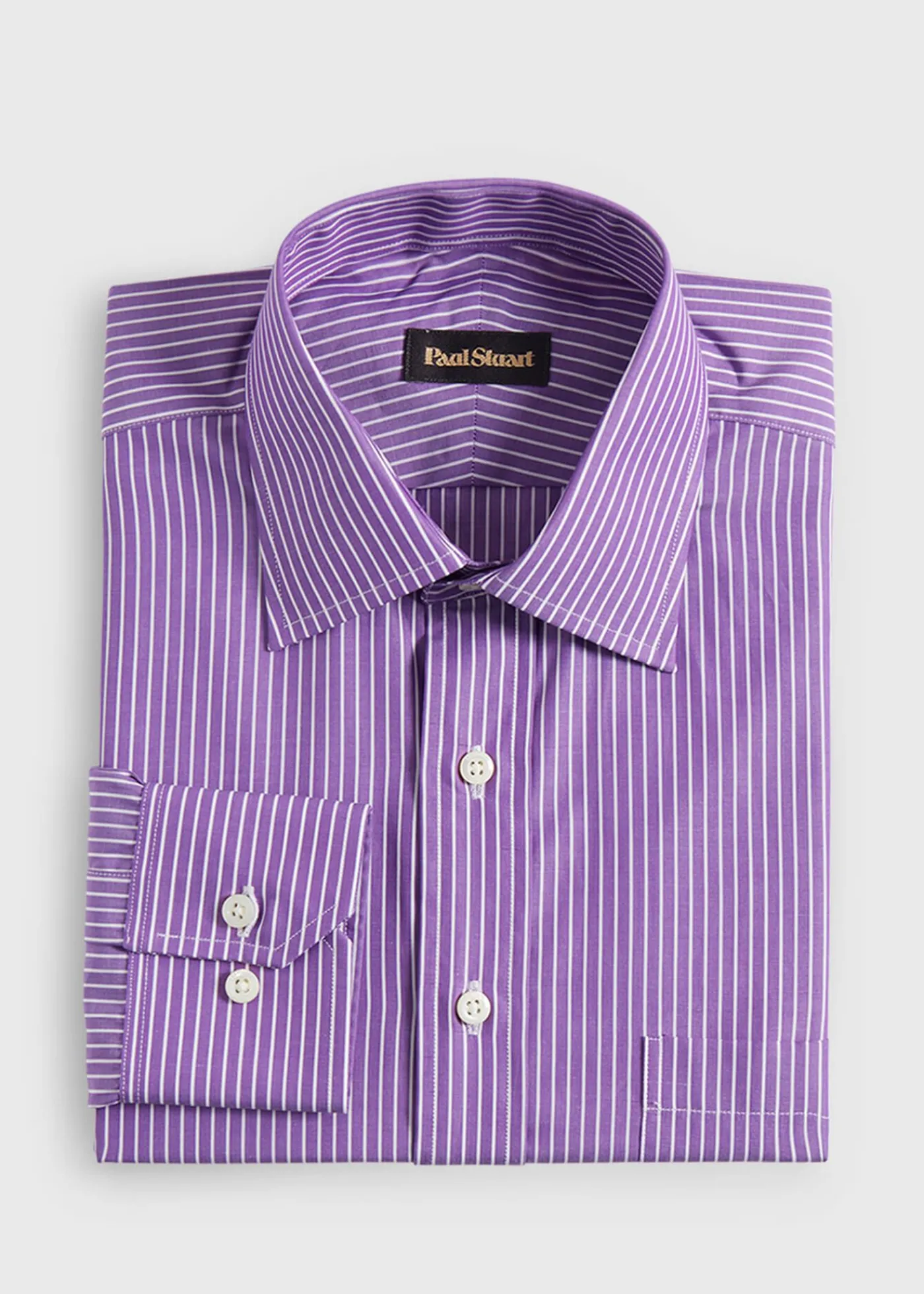Paul Stuart Formal Shop|Dress Shirts^ Chalk Stripe Dress Shirt Purple
