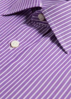 Paul Stuart Formal Shop|Dress Shirts^ Chalk Stripe Dress Shirt Purple
