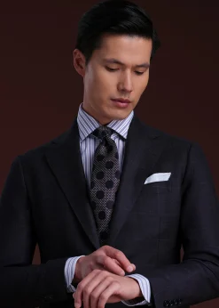 Paul Stuart Dress Shirts^ Narrow Stripe Dress Shirt Purple