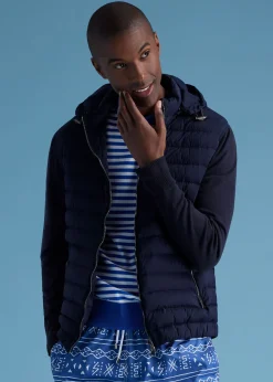 Paul Stuart Outerwear^Quilted Jacket With Hood Navy