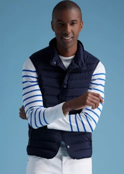 Paul Stuart Vests|Outerwear^Quilted Nylon Vest Navy