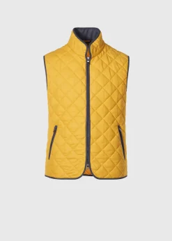 Paul Stuart Vests|Outerwear^Quilted Wool Flannel Vest Gold