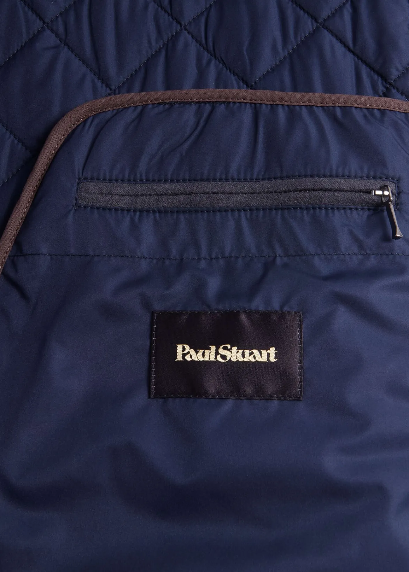 Paul Stuart Vests|Outerwear^Quilted Wool Plaid Vest Navy/Green
