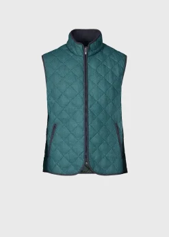 Paul Stuart Vests|Outerwear^Quilted Wool Vest Green