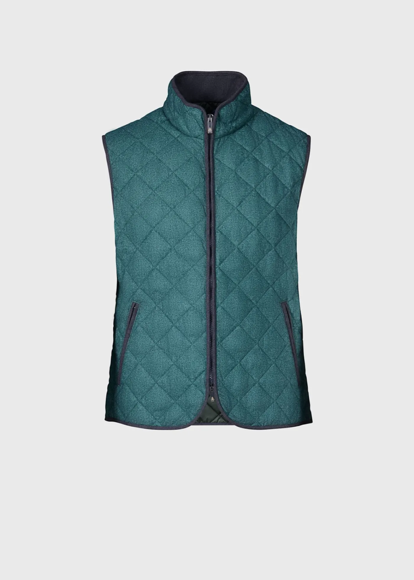 Paul Stuart Vests|Outerwear^Quilted Wool Vest Green