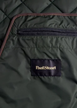 Paul Stuart Vests|Outerwear^Quilted Wool Vest Green