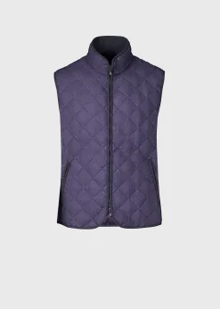 Paul Stuart Vests|Outerwear^Quilted Wool Vest Purple