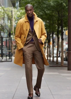 Paul Stuart Overcoats|Outerwear^Removable Lining Rain Coat Mustard
