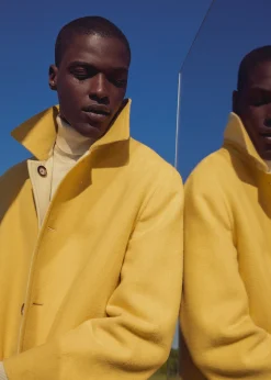 Paul Stuart Overcoats|The Cashmere Shop^Reversible Double Face Cashmere Coat Yellow/Tan