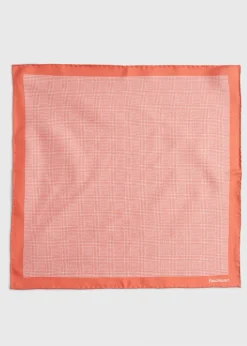 Paul Stuart Pocket Squares^Reversible Silk Plaid Pocket Square Orange