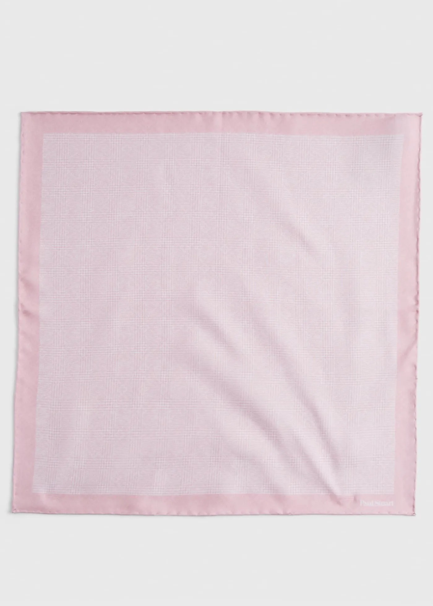 Paul Stuart Pocket Squares^Reversible Silk Plaid Pocket Square Pink