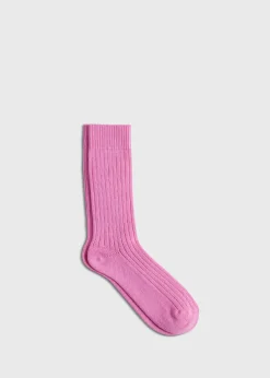 Paul Stuart Socks^Ribbed Sport Crew Sock Pink