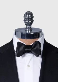 Paul Stuart Ties|Formal Shop^Satin Blunt Edge Bow Tie Black