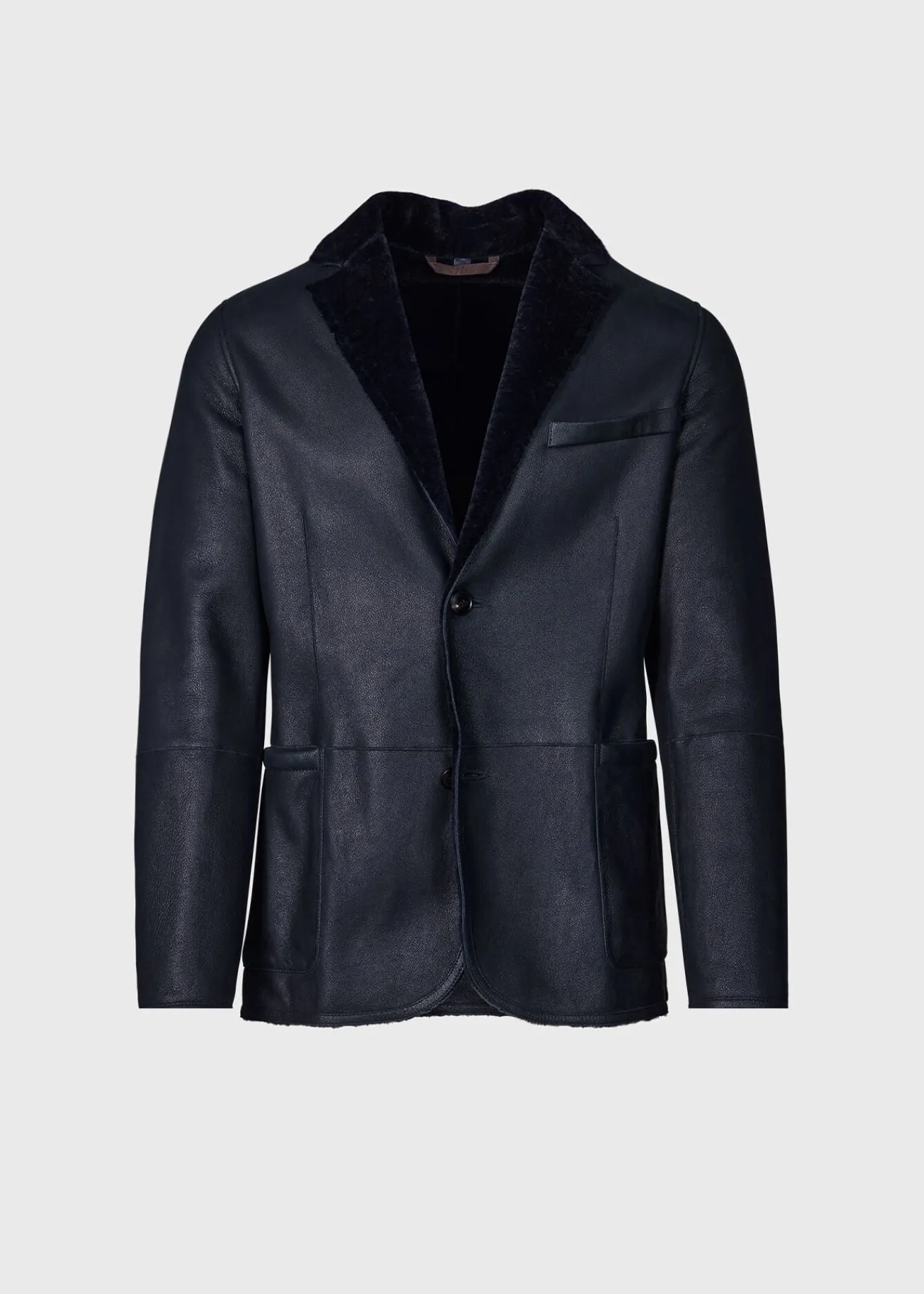 Paul Stuart Outerwear^Shearling Blazer Navy