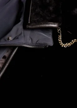 Paul Stuart The Cashmere Shop|Overcoats^Shearling Rain Jacket Navy