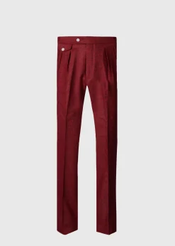 Paul Stuart Dress Pants|Pants^Shetland Wool French Pleat Trouser Crimson