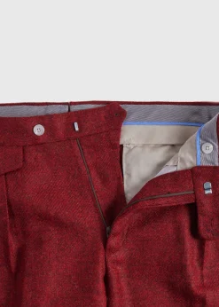 Paul Stuart Dress Pants|Pants^Shetland Wool French Pleat Trouser Crimson