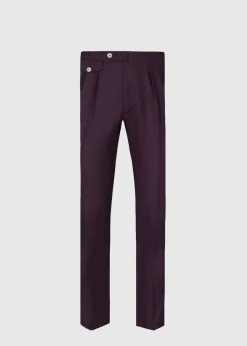 Paul Stuart Dress Pants|Pants^Shetland Wool French Pleat Trouser Plum