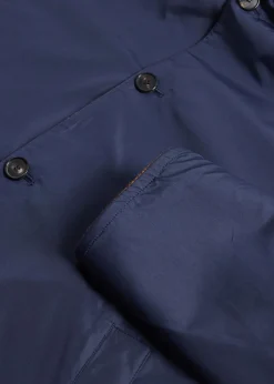 Paul Stuart Overcoats|Outerwear^Shetland Wool Herringbone Reversible Coat Navy/Gold