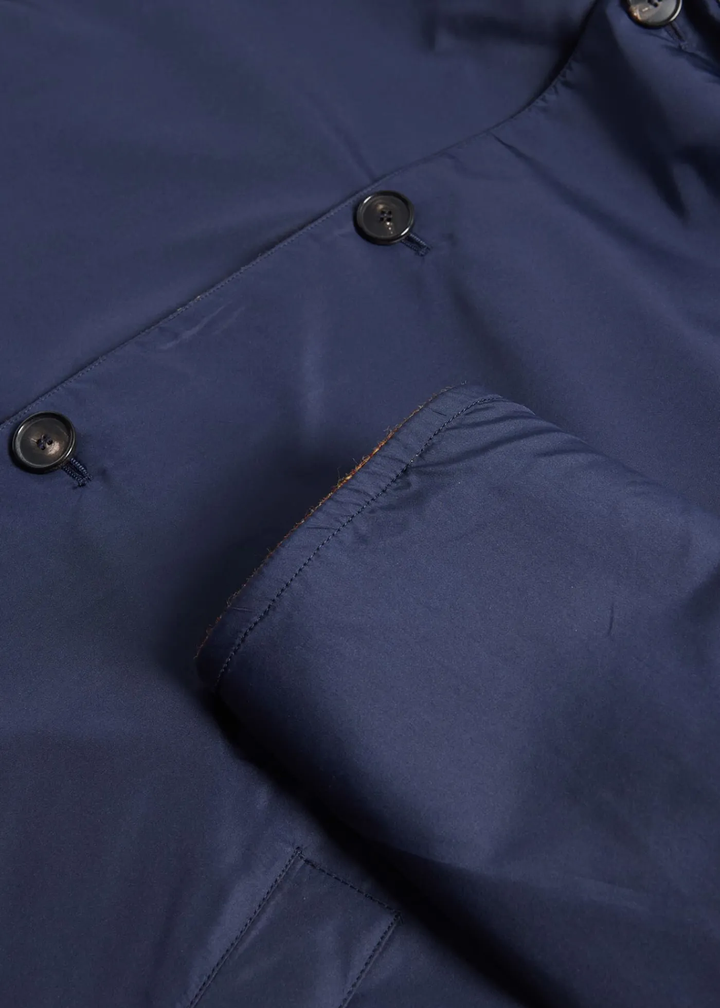 Paul Stuart Overcoats|Outerwear^Shetland Wool Herringbone Reversible Coat Navy/Gold