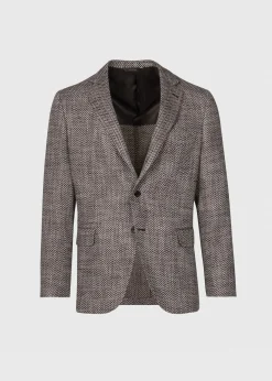 Paul Stuart Blazers & Jackets^Silk & Linen Herringbone Jacket Brown