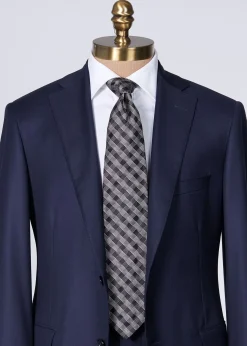 Paul Stuart Ties|Formal Shop^Silk Jacquard Check Tie Black