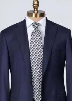 Paul Stuart Ties|Formal Shop^Silk Jacquard Houndstooth Tie Black