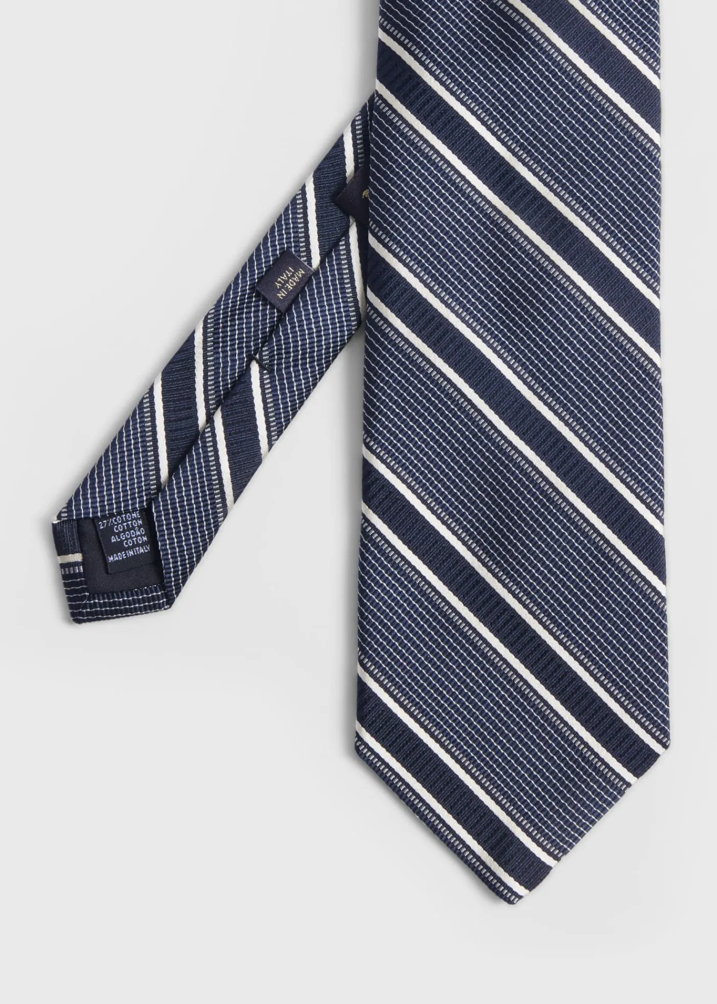 Paul Stuart Ties^Silk Jacquard Macclesfield Stripe Tie Black