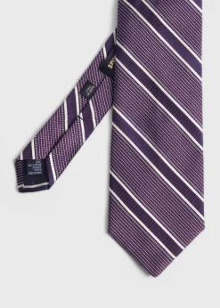 Paul Stuart Ties^Silk Jacquard Macclesfield Stripe Tie Purple