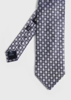 Paul Stuart Ties|Formal Shop^Silk Jacquard Parquet Tie Charcoal