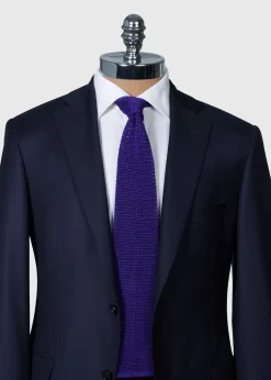 Paul Stuart Ties^Silk Knit Tie Purple
