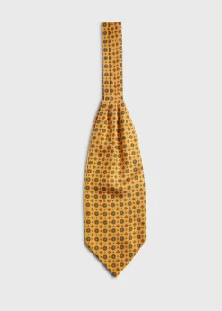 Paul Stuart Ties|Ascots^Silk Medallion Print Ascot Gold