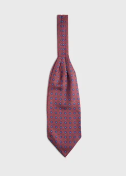 Paul Stuart Ties|Ascots^Silk Medallion Print Ascot Red