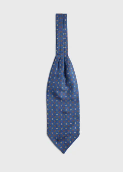 Paul Stuart Ties|Ascots^Silk Medallion Print Ascot Royal Blue