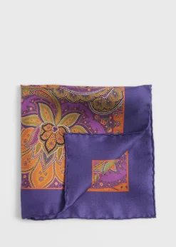 Paul Stuart Pocket Squares^Silk Paisley Pocket Square Magenta