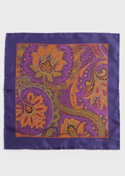 Paul Stuart Pocket Squares^Silk Paisley Pocket Square Magenta