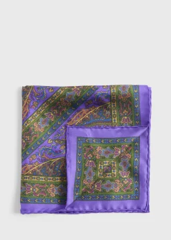 Paul Stuart Pocket Squares^Silk Paisley Pocket Square Magenta