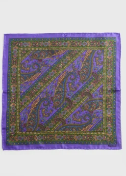 Paul Stuart Pocket Squares^Silk Paisley Pocket Square Magenta