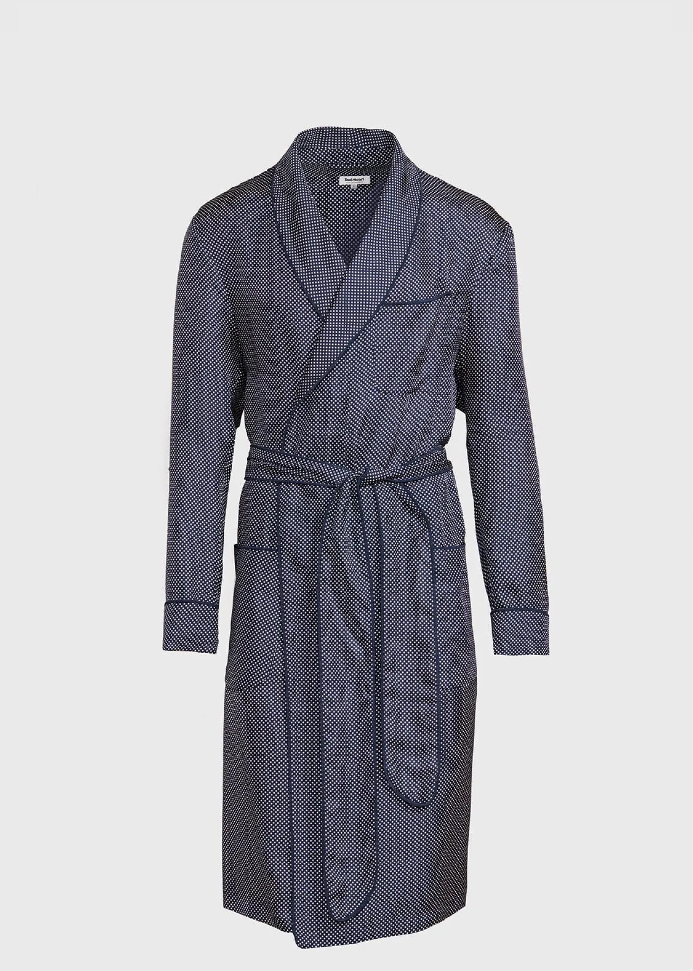Paul Stuart Made On Madison Robes|Pajamas & Loungewear^Silk Pindot Robe Navy