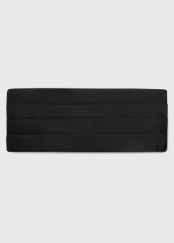 Paul Stuart Ties|Formal Shop^Silk Satin Cummerbund Black